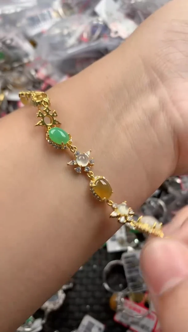 银S925镶嵌戒指翡翠333   3