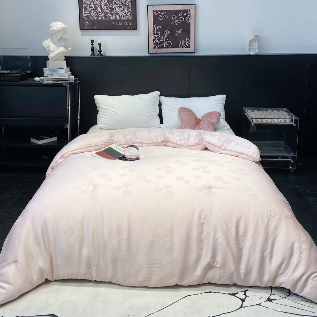 诚实家高端软黄金蚕丝羊绒子母被