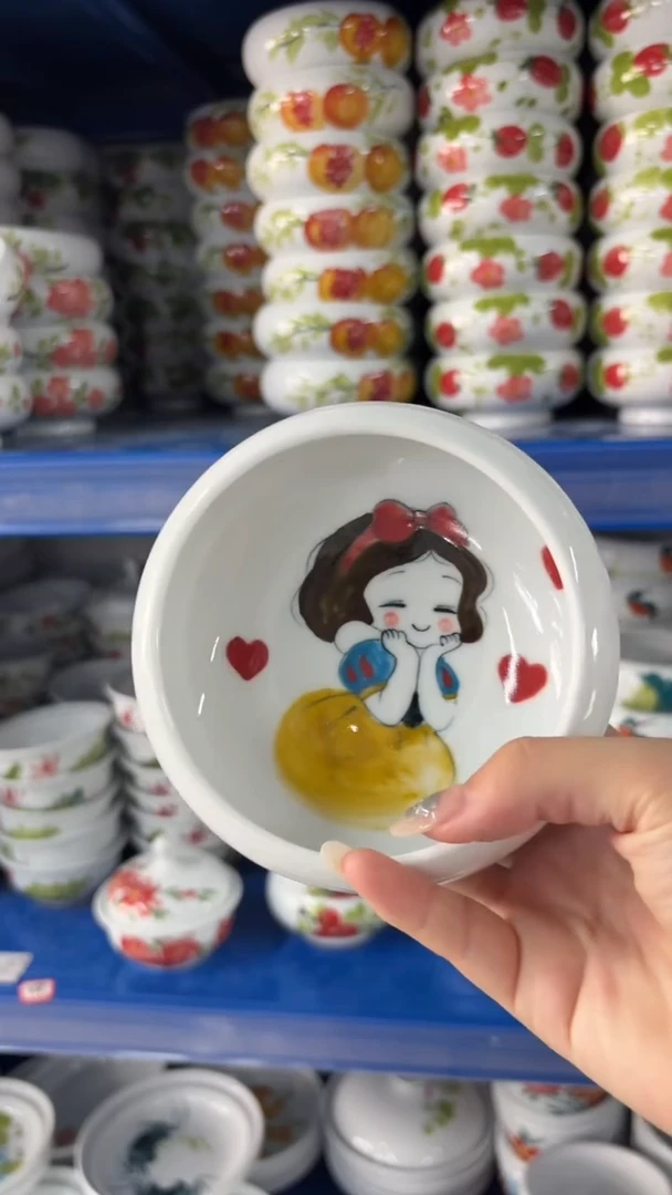 瓷片景德镇高温陶瓷食品级手绘釉中彩-窝窝碗