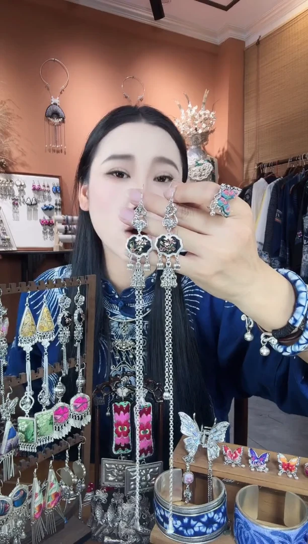 刺绣纯手工民族风耳环