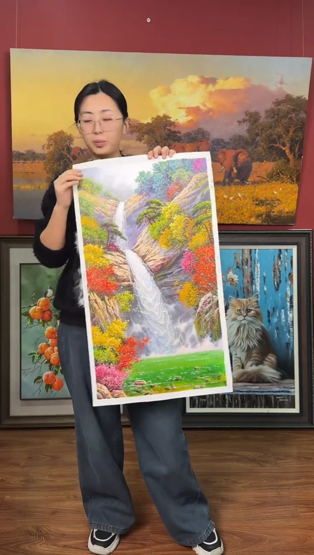 油画【31号】约50*70cm丨朝鲜原创纯手绘孤品油画丨顺丰包邮