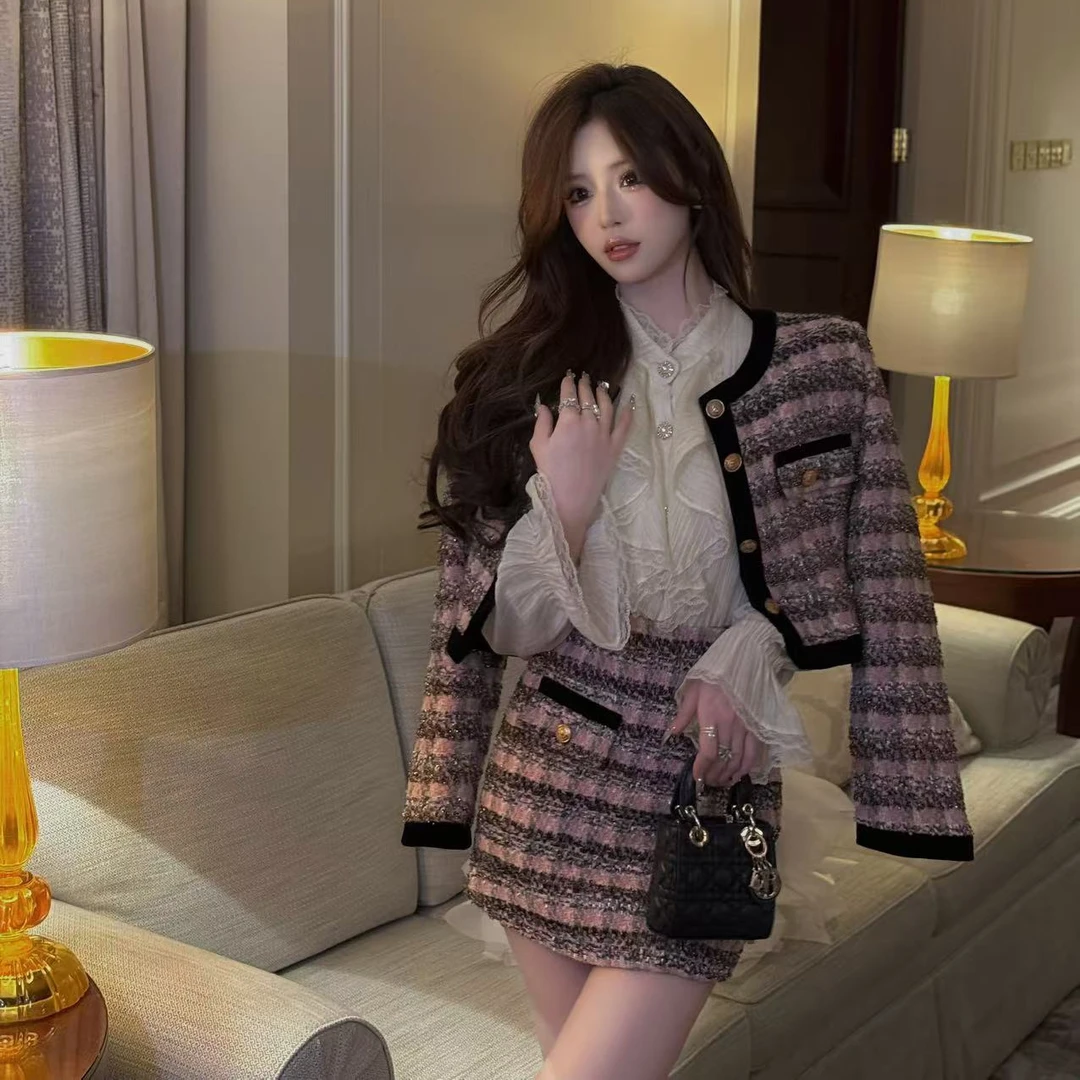 【JIAYI】法式蝴蝶结两件套套装5216