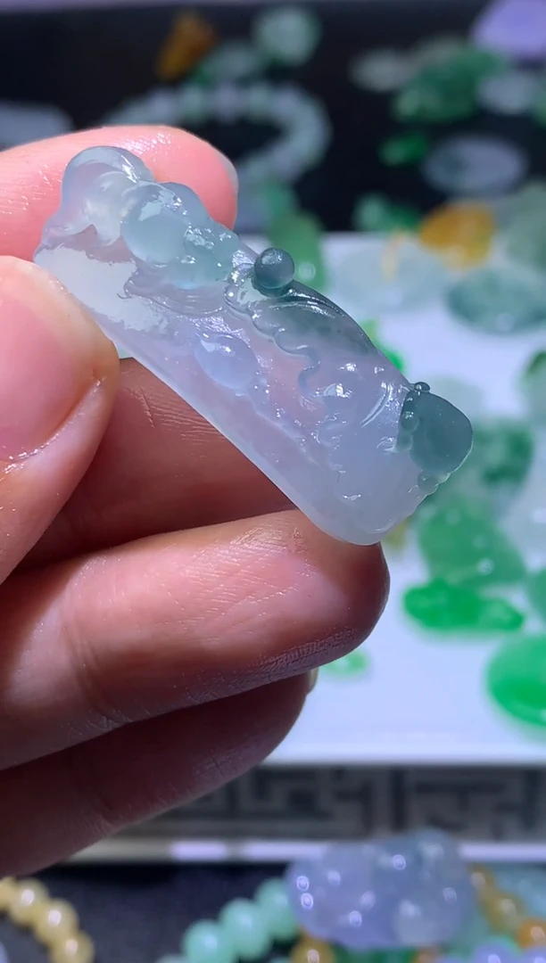 未镶嵌定制翡翠半**编毛货