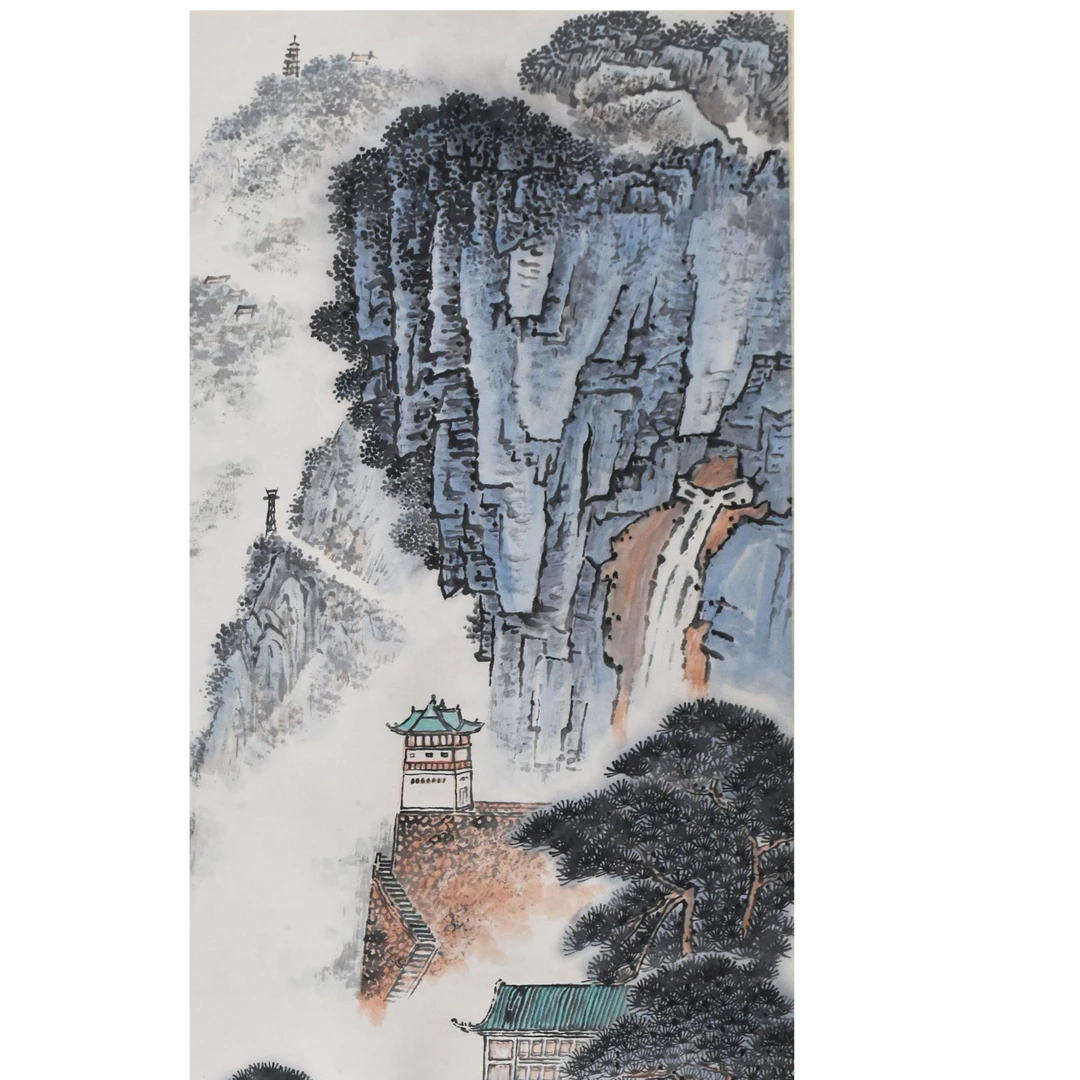 HM5021 钱老 雲海松涛 97×48cm 纸本立轴