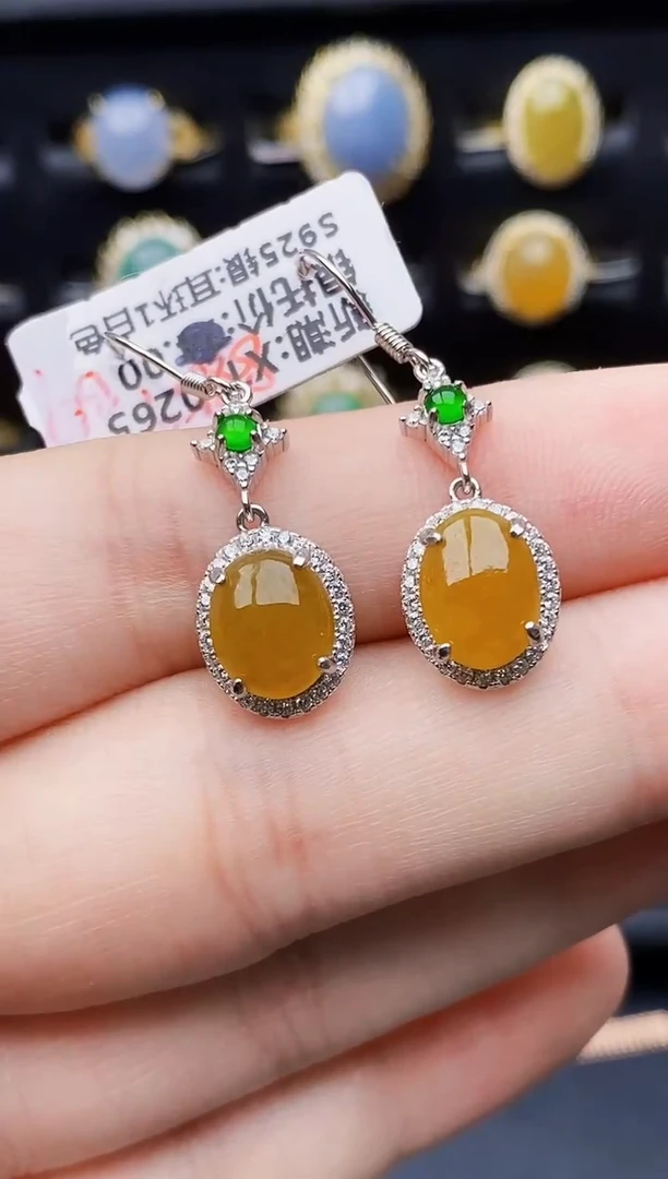 银S925镶嵌戒指翡翠6109