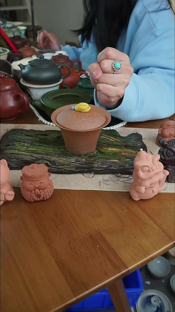 【茶瓷物语】老岩泥盖碗