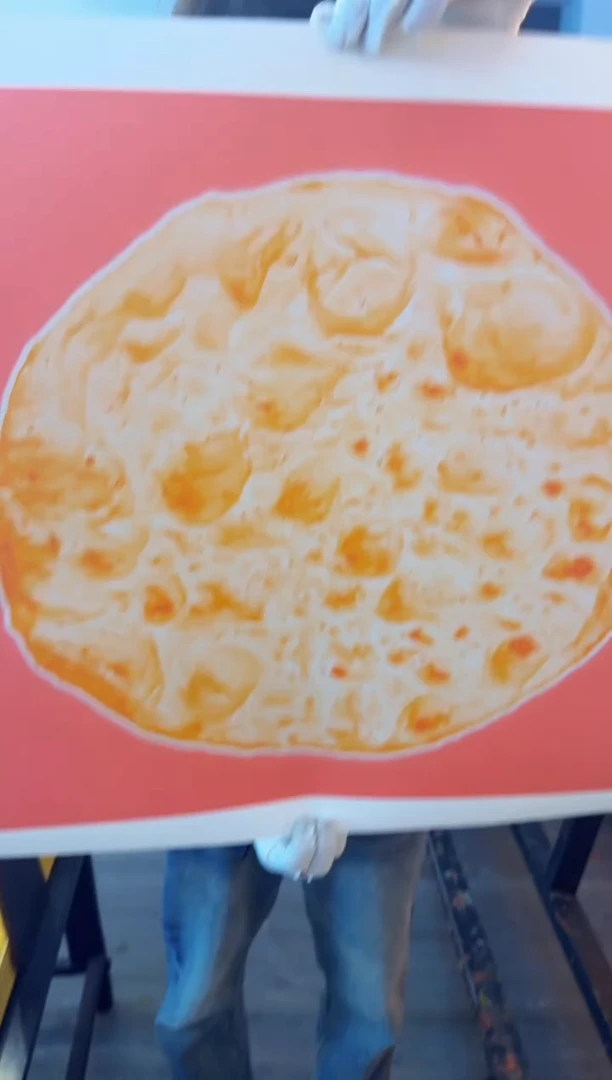 横款冯丽鹏老师版画（带亲签）