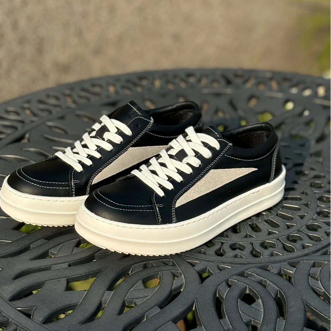 【头层牛皮RO平替】2025春季新款厚底增高百搭潮流男士小众潮鞋板鞋