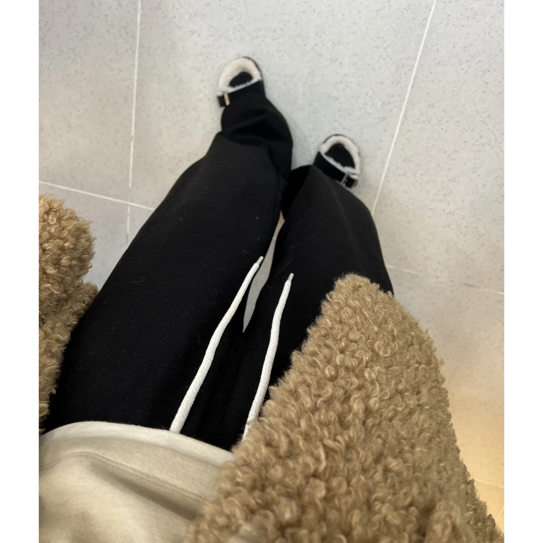 慵懒风~韩风直筒抽绳加绒裤 特特特 看好再拍 谢谢