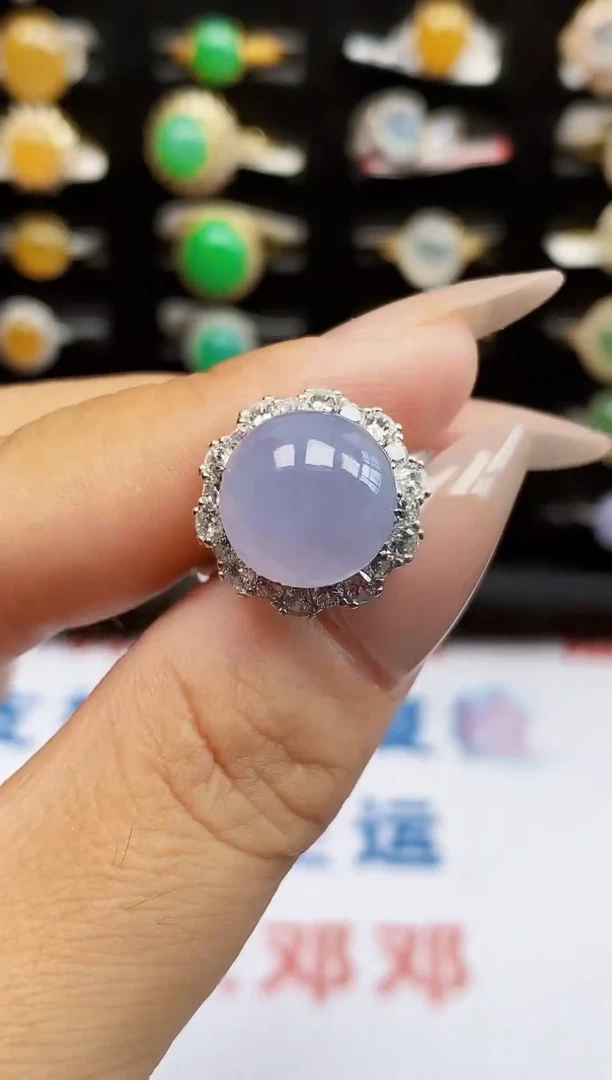 银S925镶嵌戒指翡翠2834
