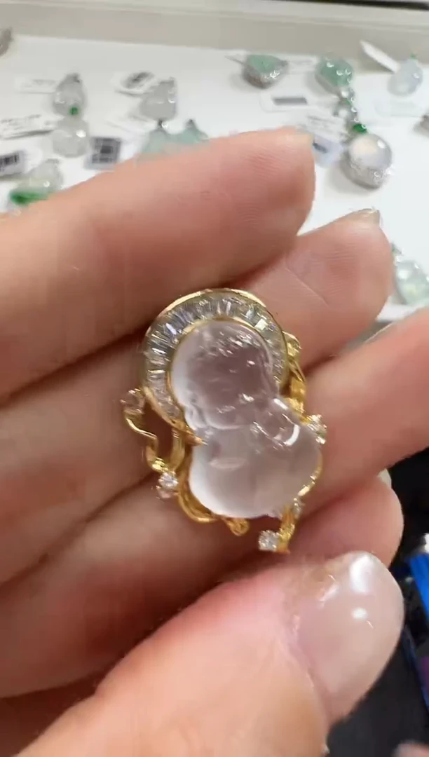 颈饰18K金镶嵌翡翠KXLJ1122-018