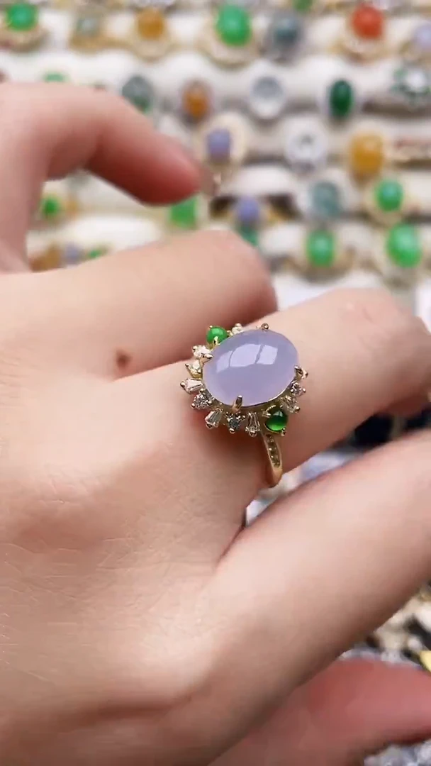 银S925镶嵌戒指翡翠137