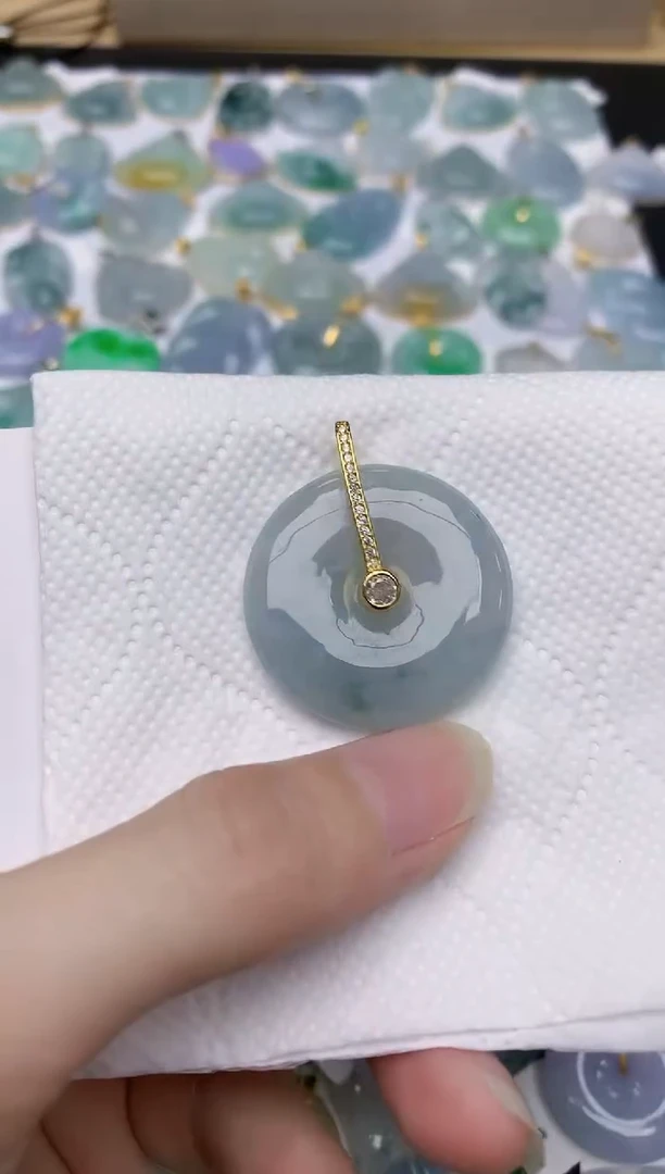 翡翠银S925镶嵌颈饰天然A货翡翠