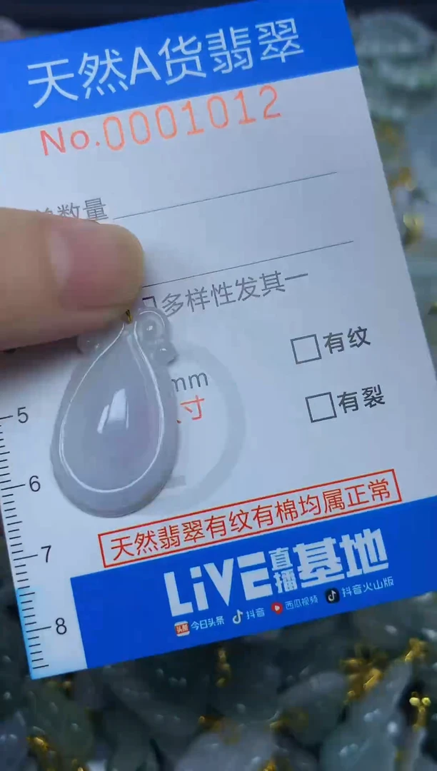 颈饰未镶嵌翡翠净货挂件-1012