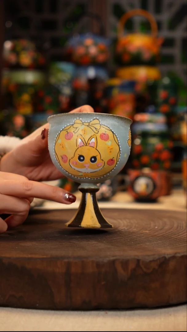 紫砂油画手绘釉下彩