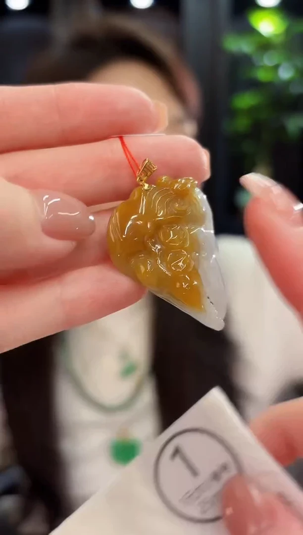 吊坠(不含链)18K金镶嵌翡翠 缅甸A货/支持复检/一件