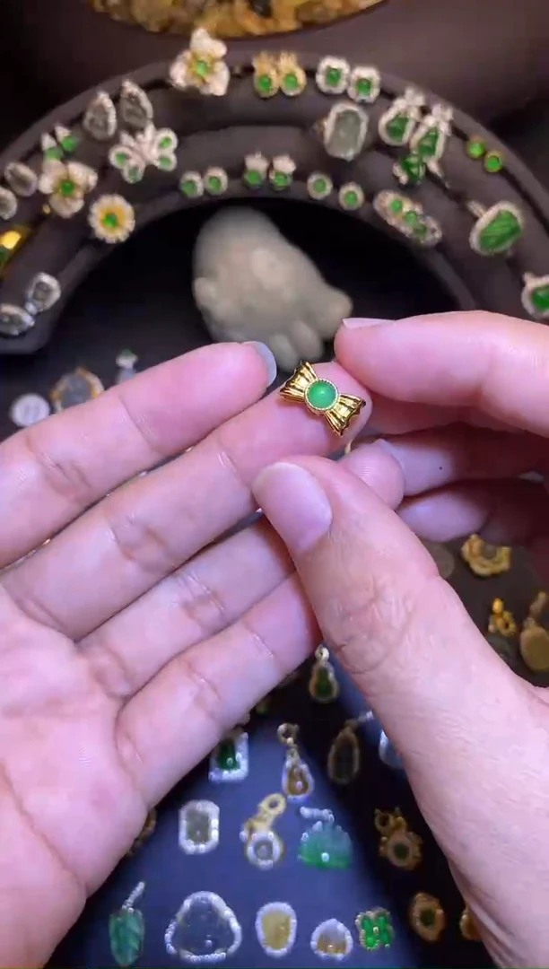 吊坠(不含链)银S925镶嵌翡翠1