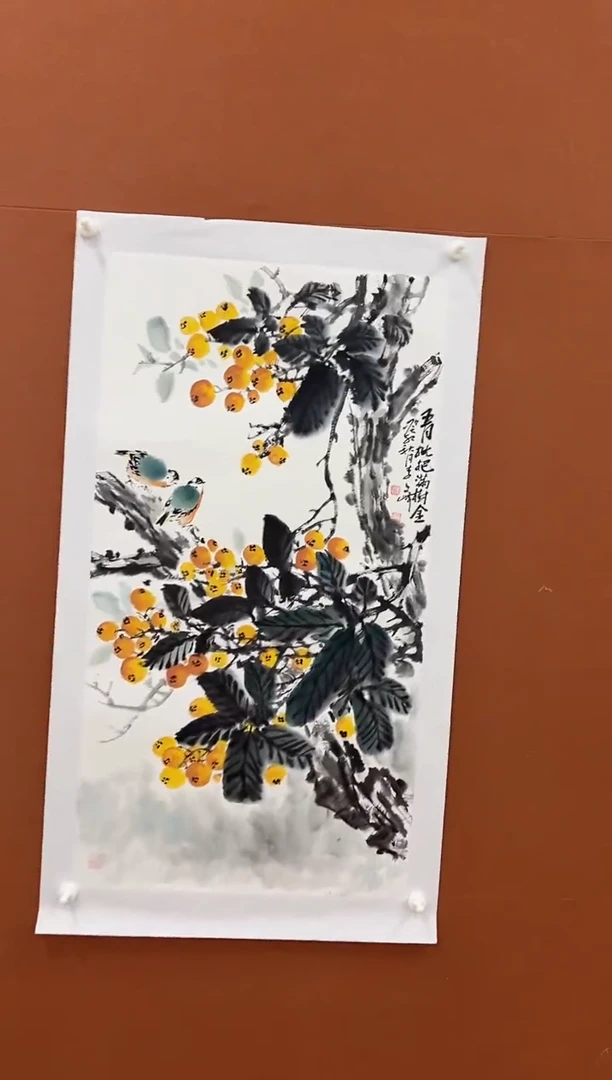 国画李文峰三尺整张花鸟