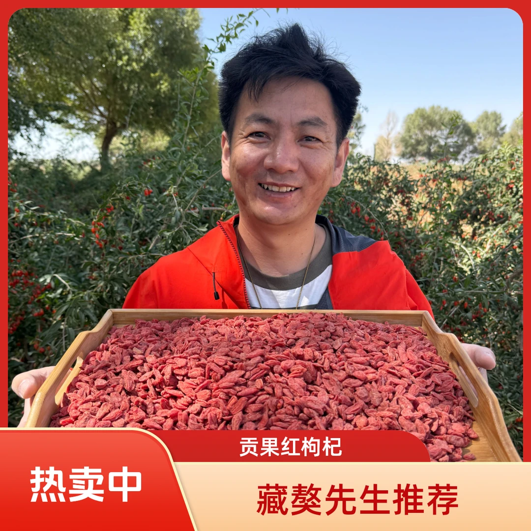 青海柴达木无熏硫个红枸杞即食红枸杞青海发货500g*1瓶