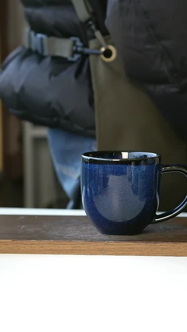 【闪购商品】陶瓷出澳洲窑变蓝马克杯@4-2@