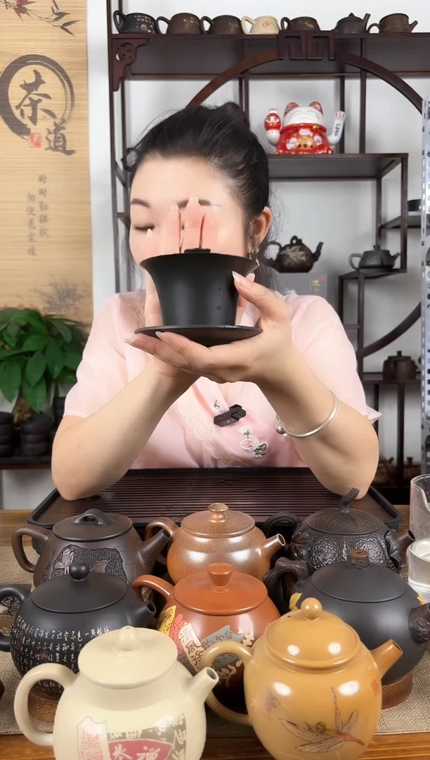 壶三才盖碗 建水紫陶 无礼盒