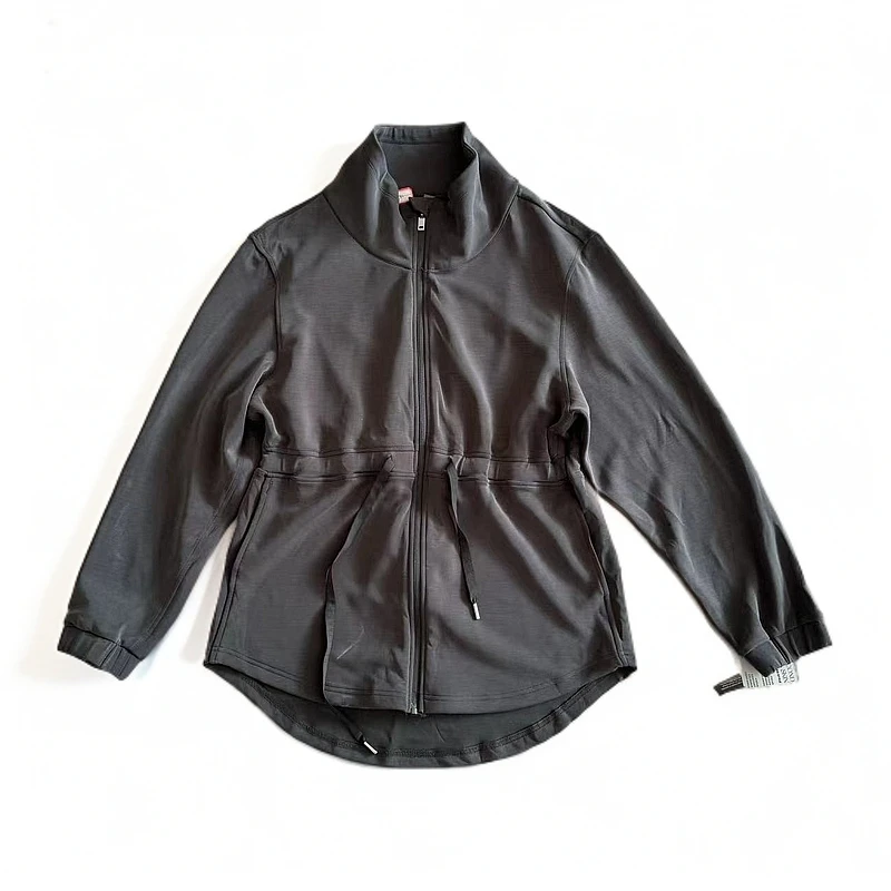 125女款夹克抽绳中长外套