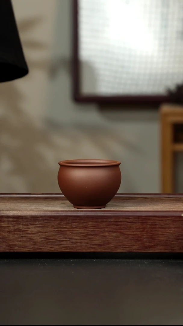 紫砂茶杯底槽清圆融杯