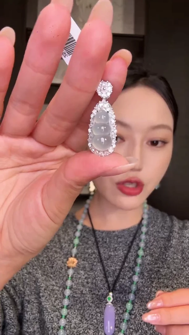 颈饰银S925镶嵌翡翠59