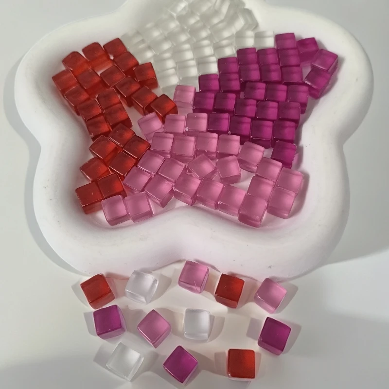 【 4选2 浆红染霜】全夜小冰块 一包50颗  8mm夜光糖果色 创意diy