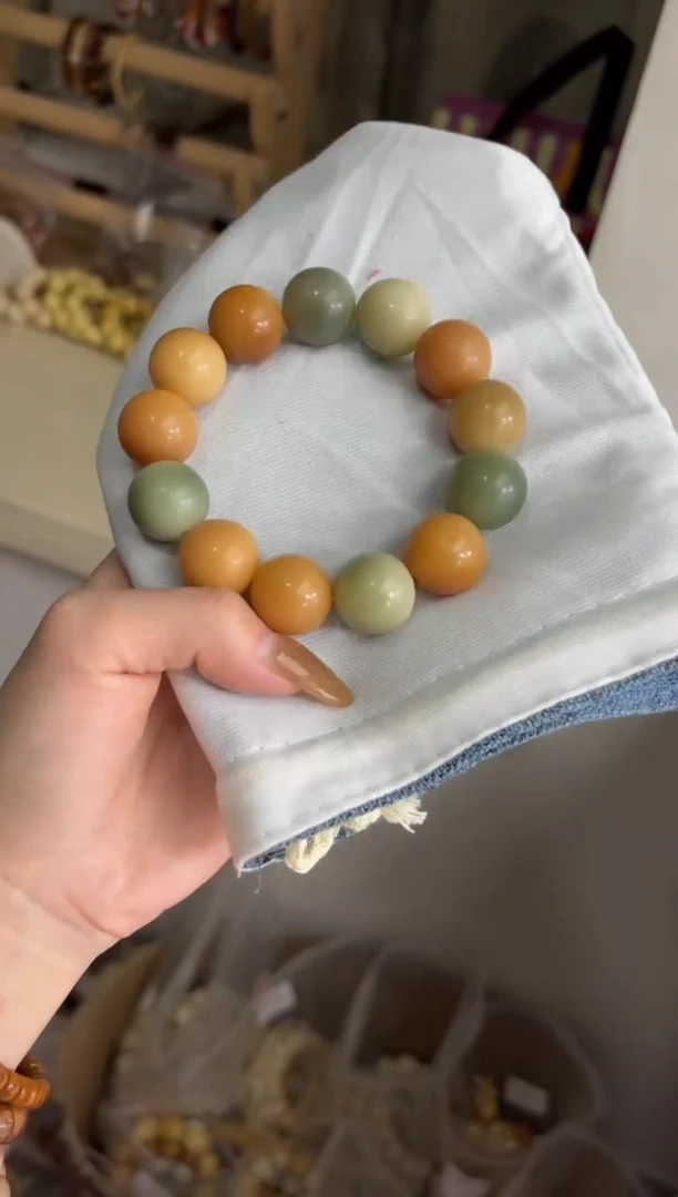 手串菩提根/象牙果h48黄油芝士干磨圆珠18mm手串