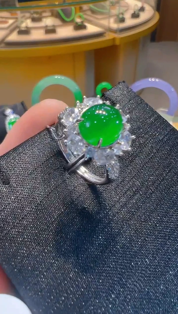 【闪购商品】翡翠戒指银S925镶嵌多样性发货一件