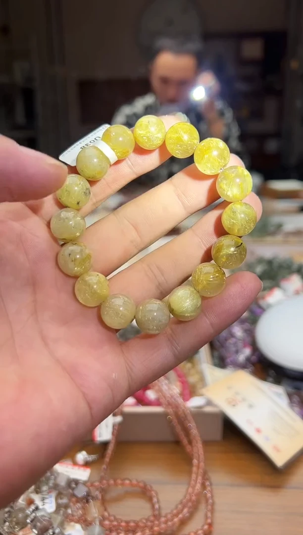 水晶手链未镶嵌u038金发晶 卡12