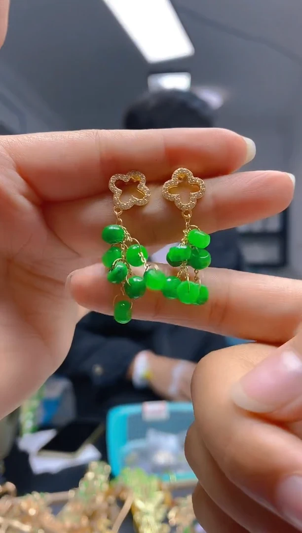 【闪购商品】翡翠耳饰合金0320翡翠耳钉