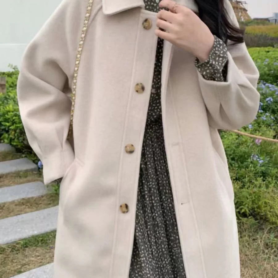 B101-B200【按直播间过款编码下单非图片】双面羊毛大衣韩版外套