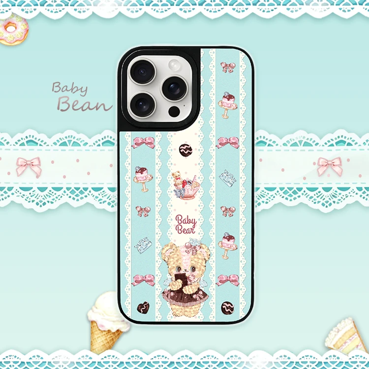 REDBOX“蕾丝熊”iPhone13-17原创磁吸磨砂镭射手机壳