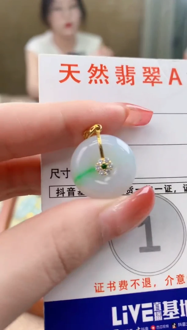 颈饰未镶嵌翡翠 天然A货翡翠挂件