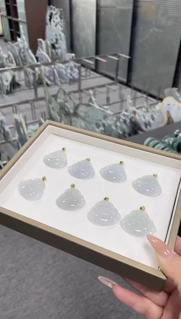 颈饰银S925镶嵌翡翠25090905B佛公多样性发1件