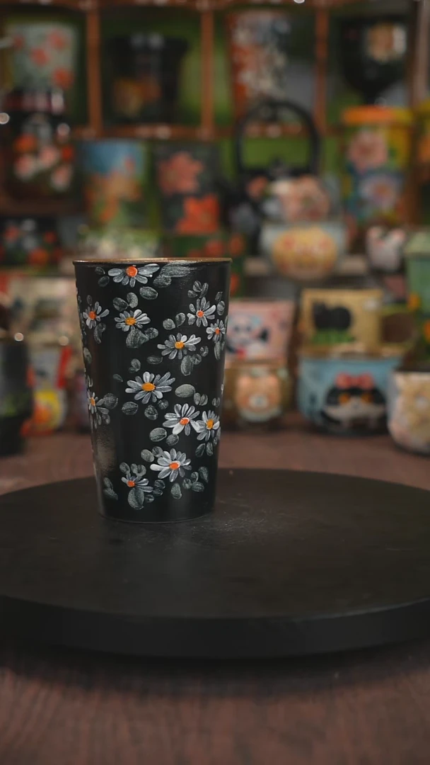 紫砂油画手绘釉下彩