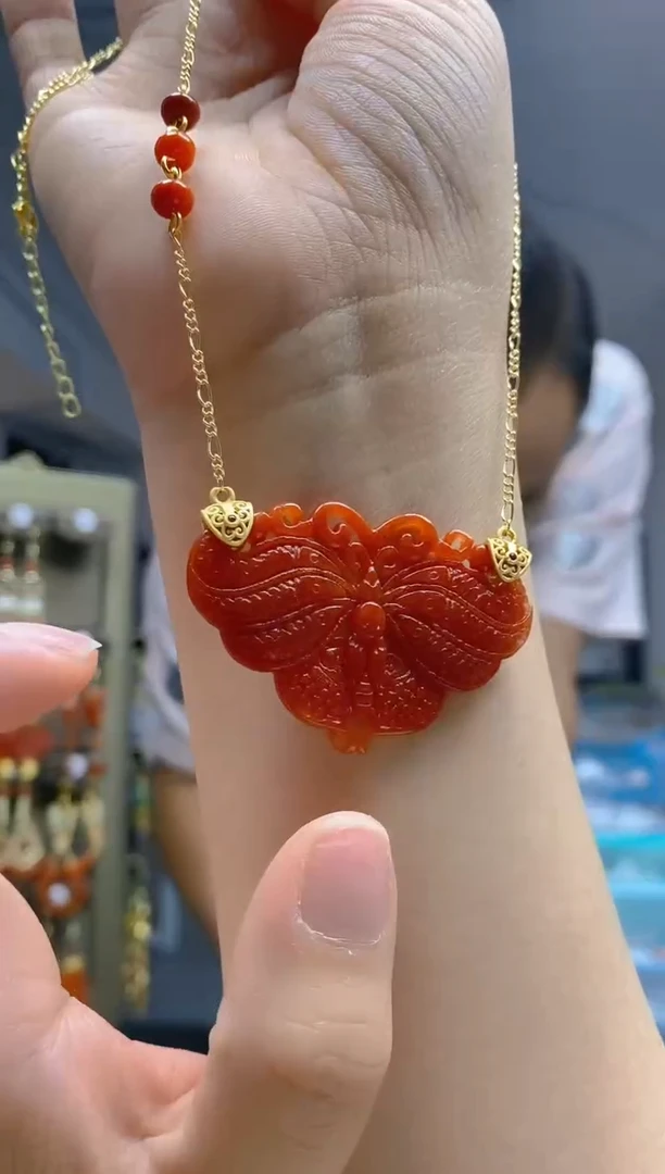 【闪购商品】翡翠耳饰合金077翡翠锁骨链