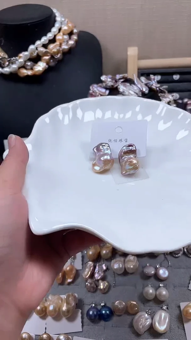 未镶嵌耳饰海水珍珠【纯恬饰品】