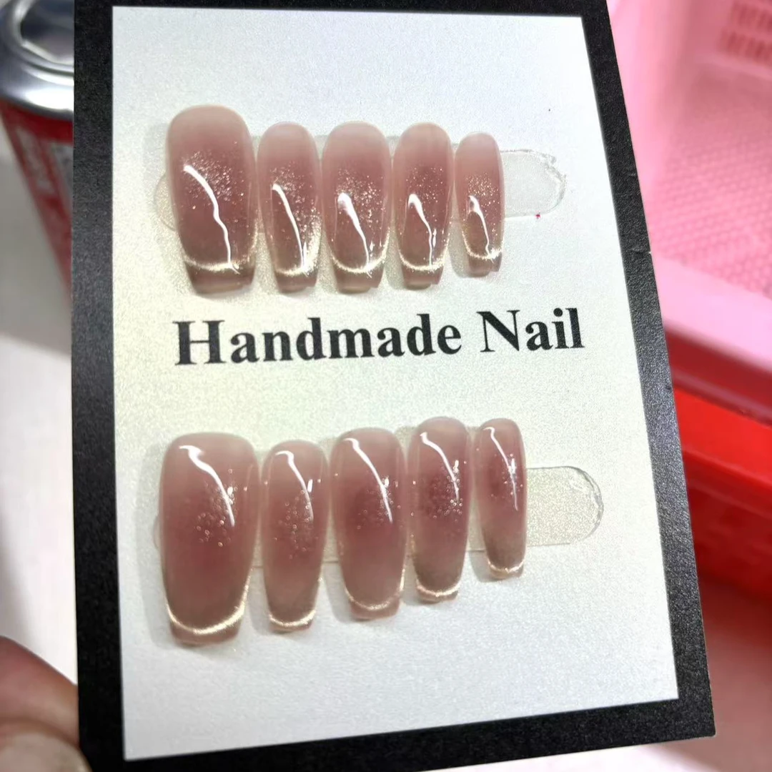 A686。2025春季新款腮红微笑猫眼手工穿戴甲显白显气质显肤色