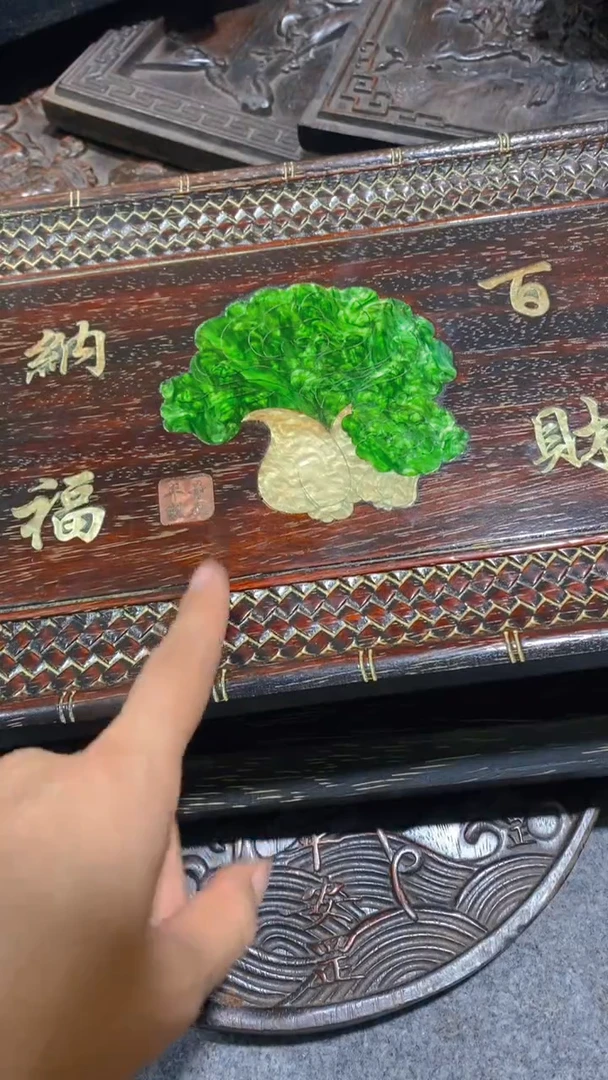 香榧木紫檀拆件雕刻板以直播间实物为准