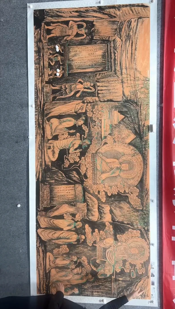 国画张传亭老师的红袍作品