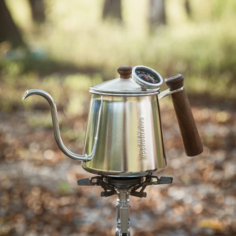 CAMPINGMOON柯曼咖啡手冲壶304不锈钢长嘴细口壶户外水壶咖啡壶