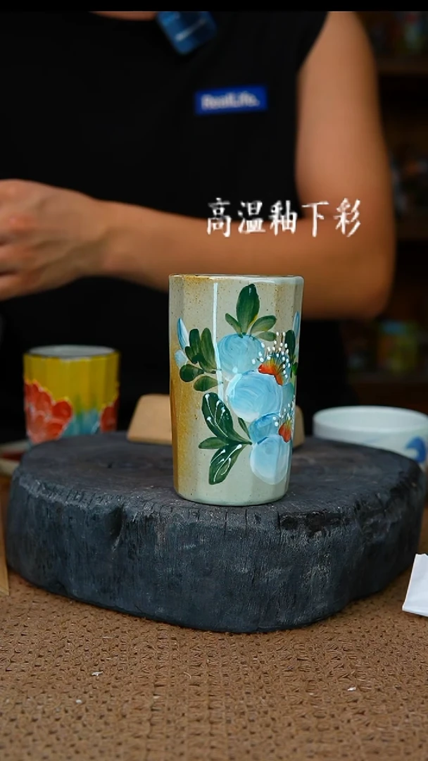 釉下彩40手工高温陶瓷