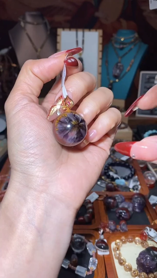 【闪购商品】水晶吊坠18K金镶嵌极光天眼