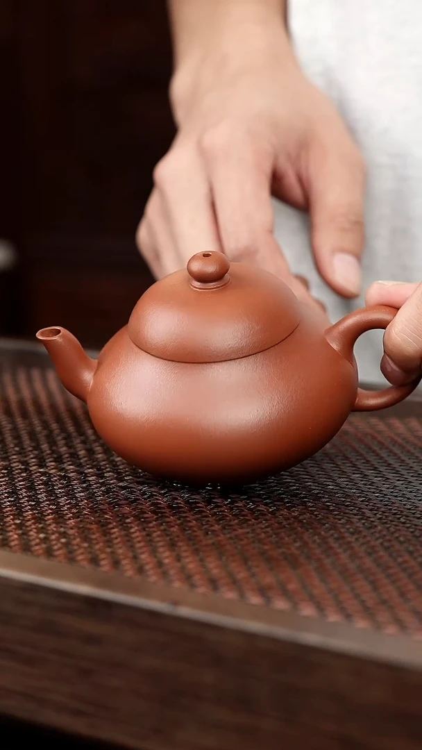 茶壶紫砂朱泥矮梨