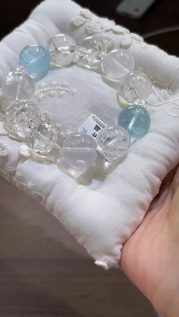 未镶嵌手链水晶海蓝宝设计款