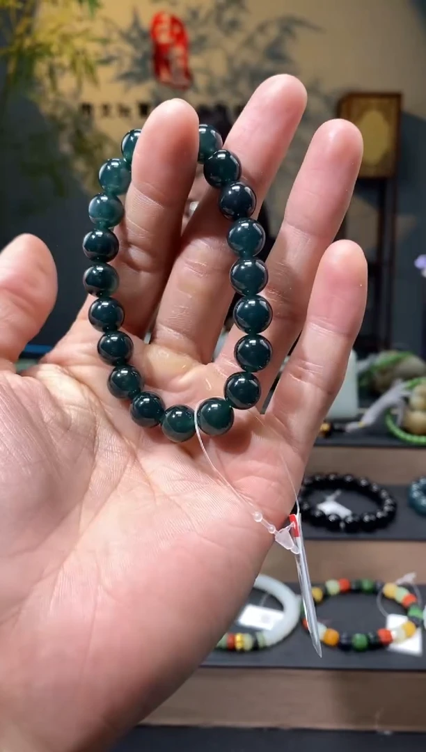 【闪购商品】翡翠手串未镶嵌10mm翡翠圆珠手串