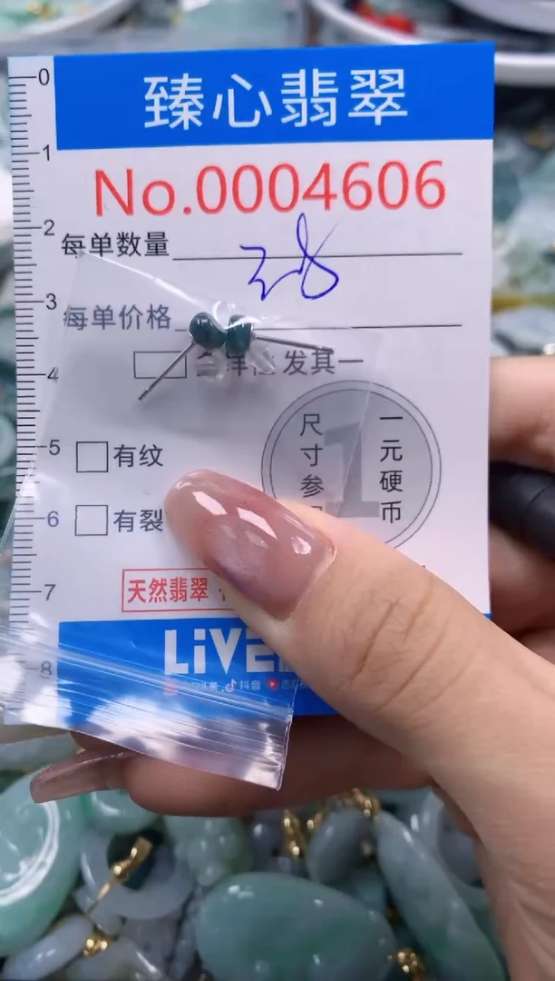 翡翠未镶嵌颈饰含绳0004606